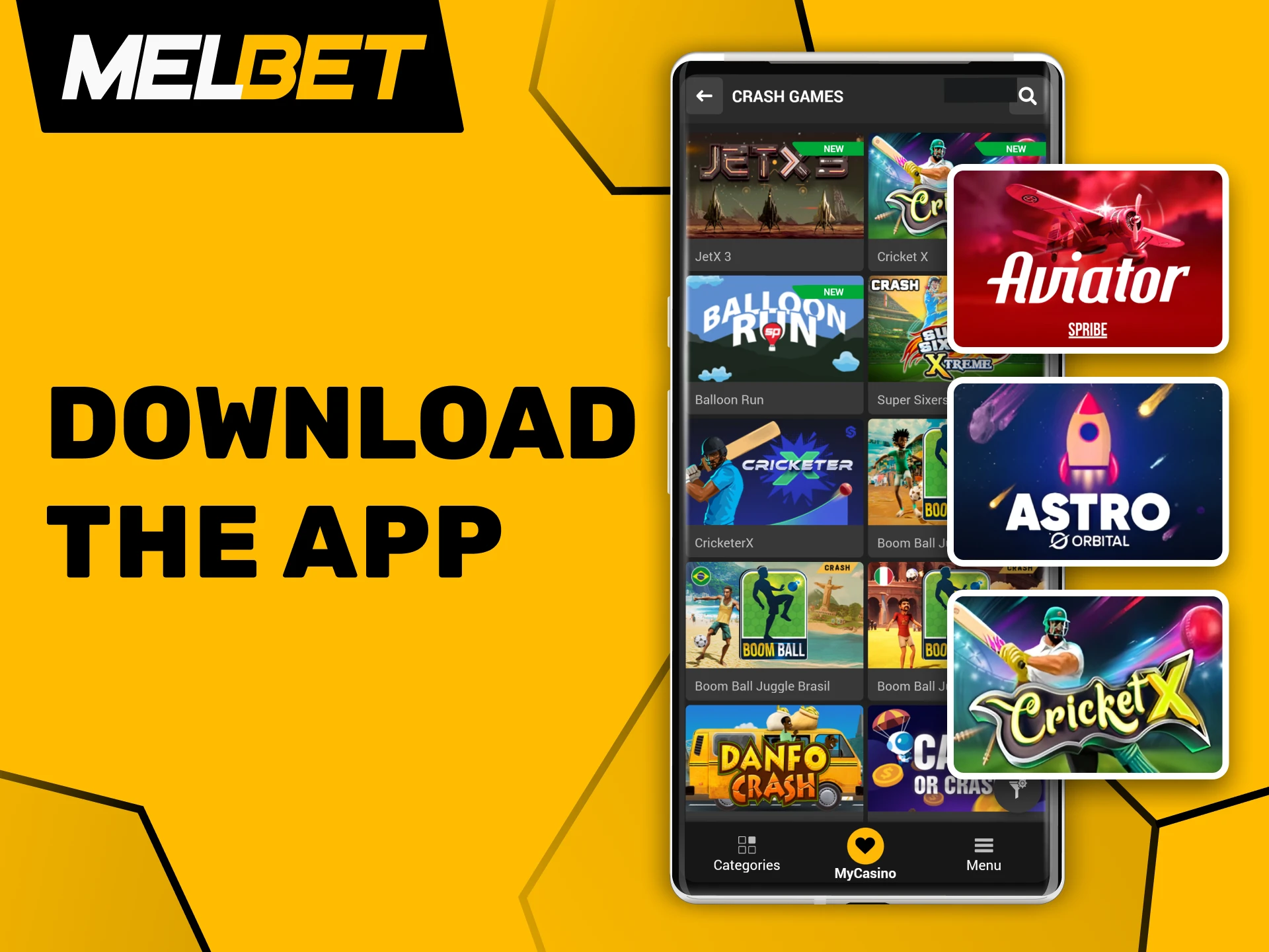 Enjoy crash games anytime with the Melbet mobile app.