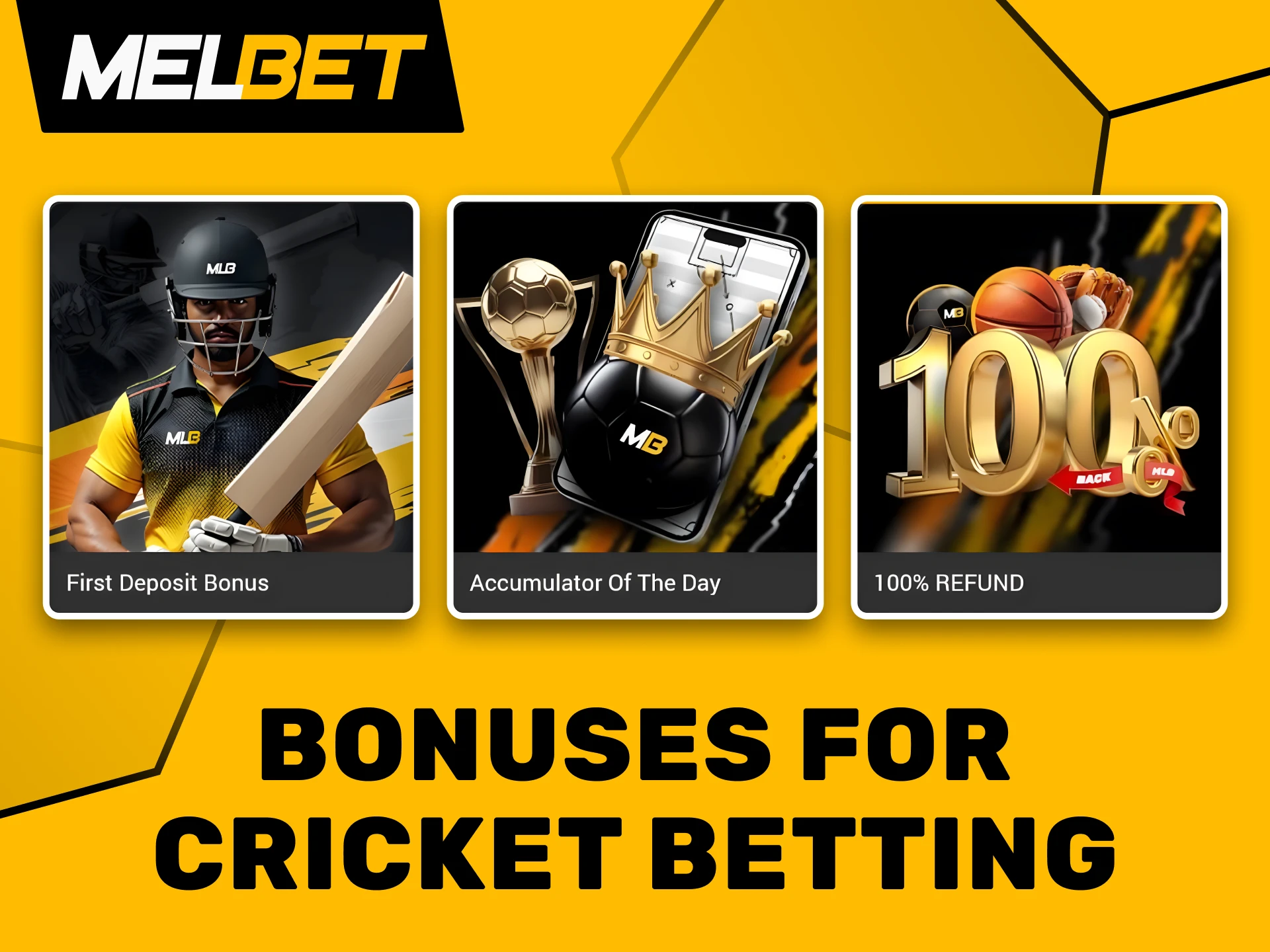 Claim unique bonuses for your cricket bets from Melbet.