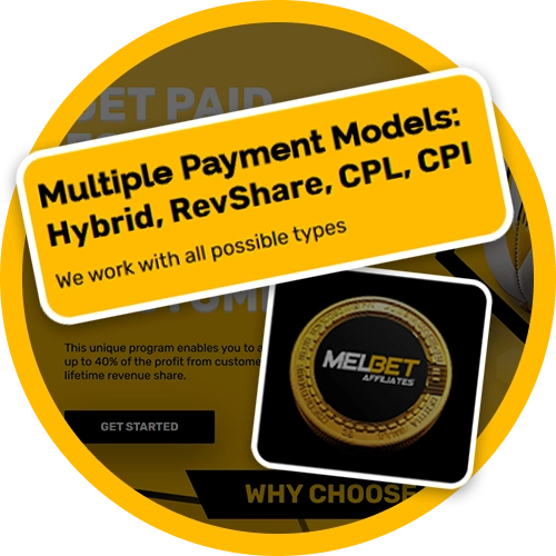 Melbet affiliate program supports all payment models.